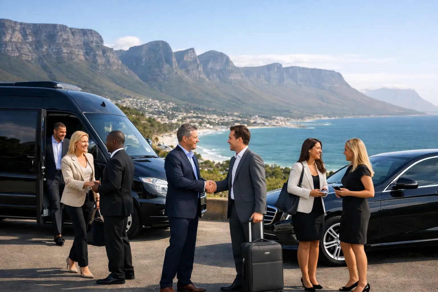 Flexi Tours group transport vehicle in Cape Town