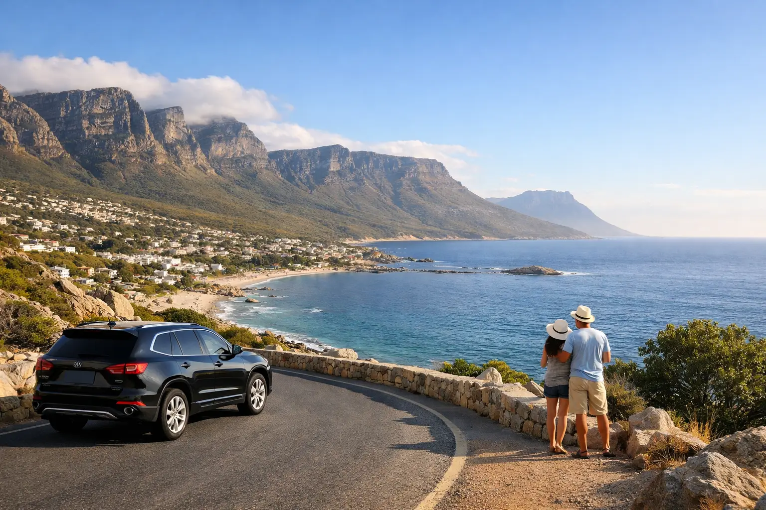 Guests on a private Cape Town tour with a Flexi Tours guide