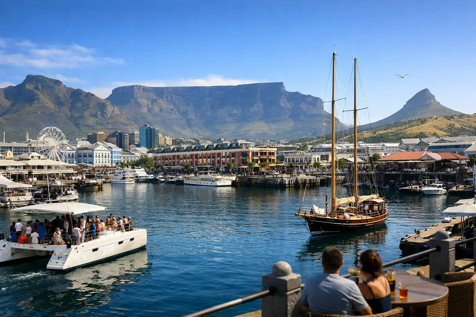 Cape Town waterfront with Table Mountain in the background